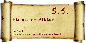 Strasszer Viktor névjegykártya